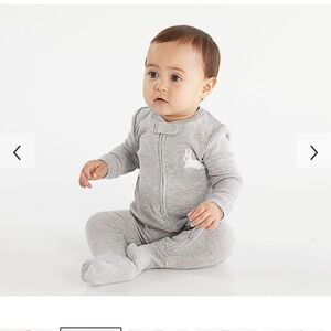 Pottery Barn Kids Appliqué Bunny One Piece Size 0-3 Months Heathered Gray